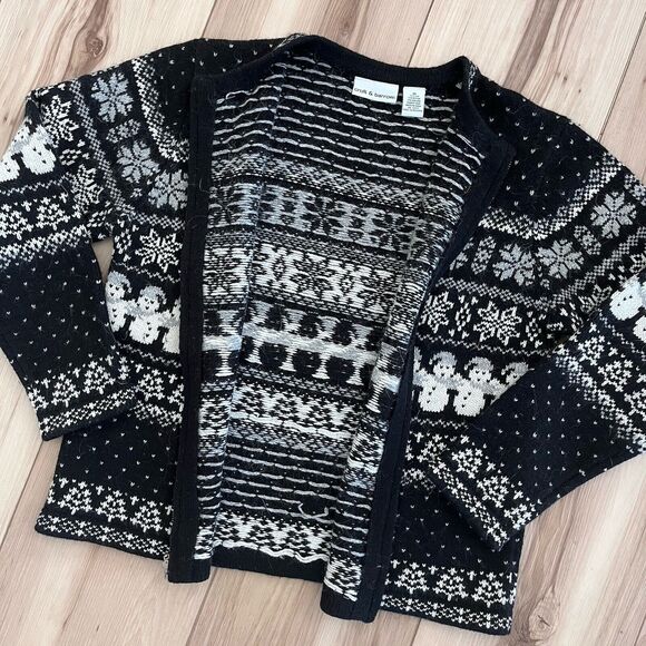 Silk Angora Blend CROFT & BARROW Vintage Fair Isle Knit Sweater Holiday Winter M - Picture 6 of 9